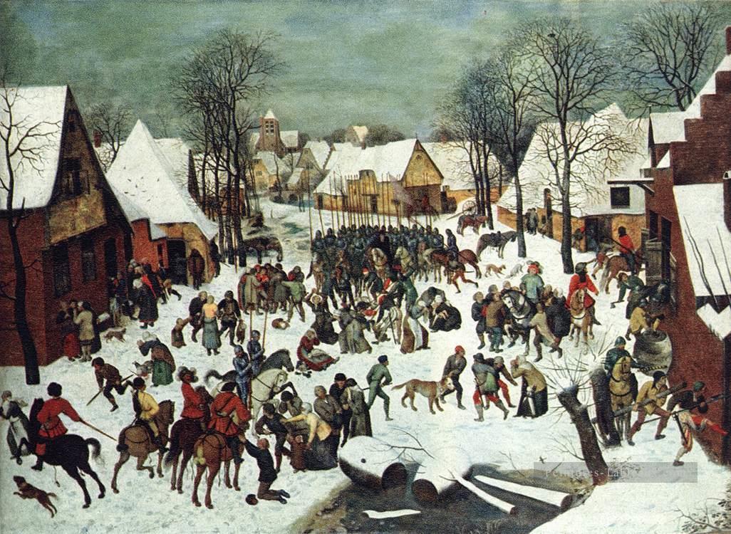 Le massacre des Innocents flamand Renaissance paysan Pieter Bruegel l’Ancien Peintures à l'huile